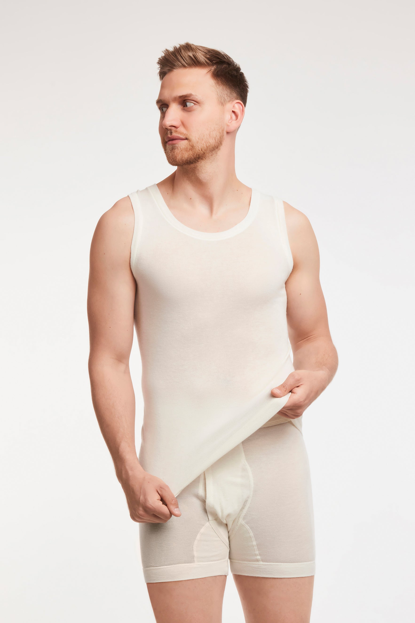 Herren Hemd ohne Arm - Angora 20 für vielseitigen Tragekomfort.