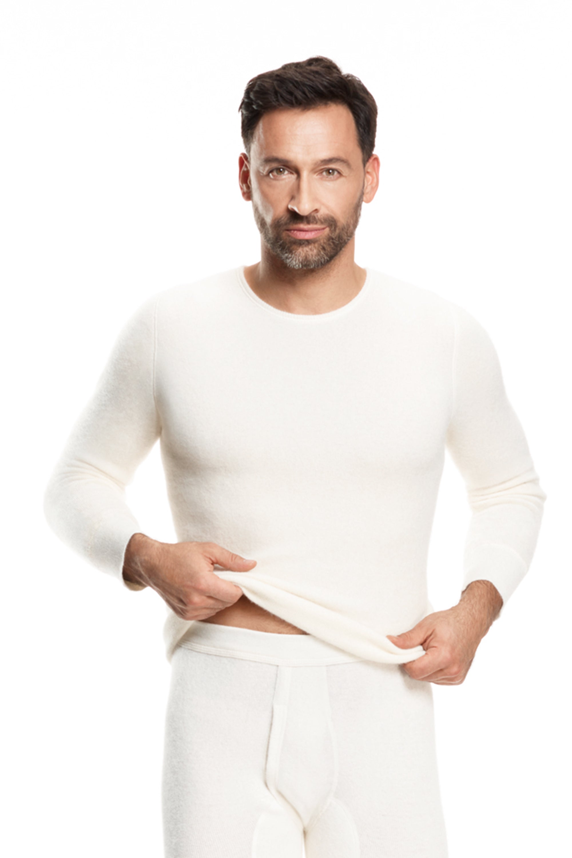 Herren Hemd langarm - Angora 100, wärmeisolierend und komfortabel.