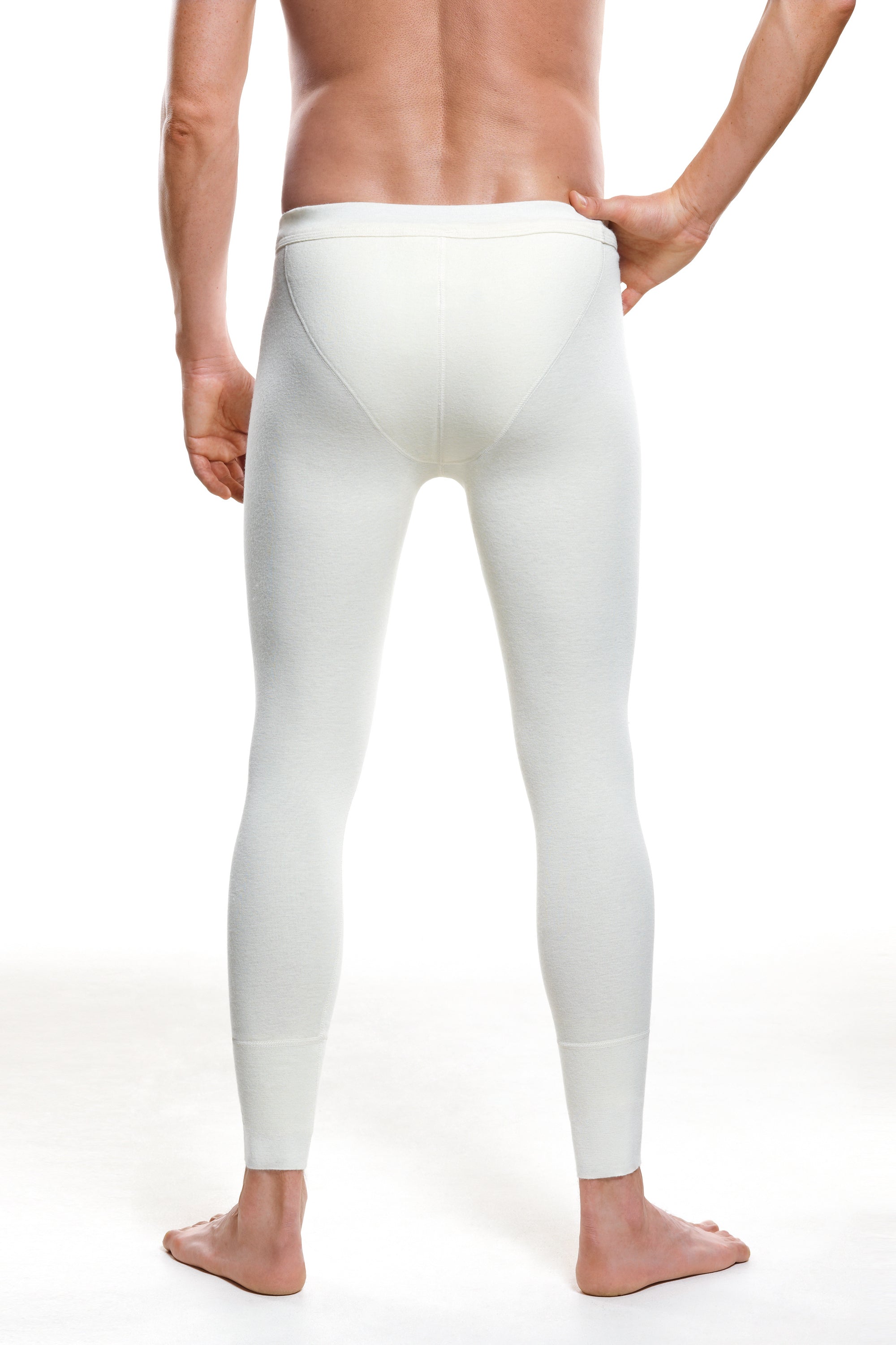 Herren Hose lang mit Eingriff - Angora 20, Thermounterhose.