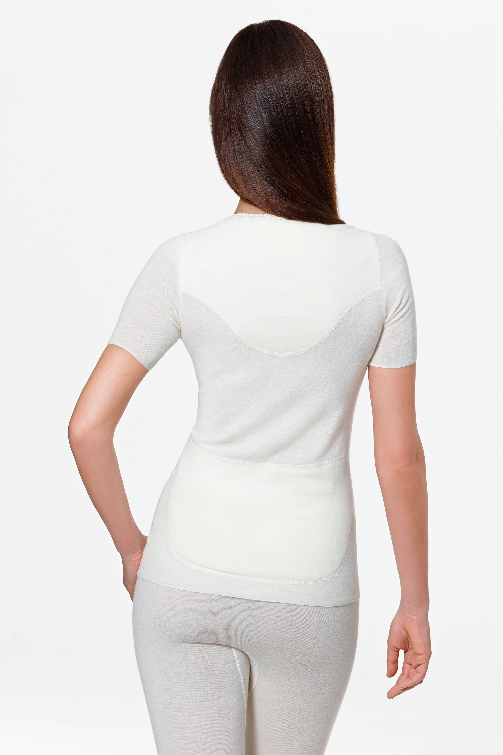 Damen Hemd halbarm - Angora 20 mit Angora-Frottee-Zonen.