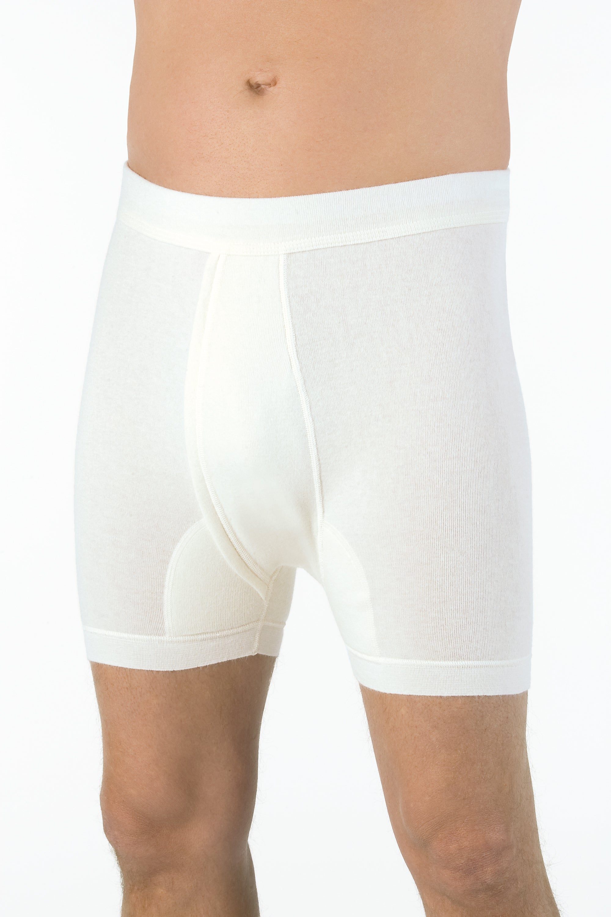 Herren Unterhose mit Eingriff, Angora-Baumwolle, warm und komfortabel.