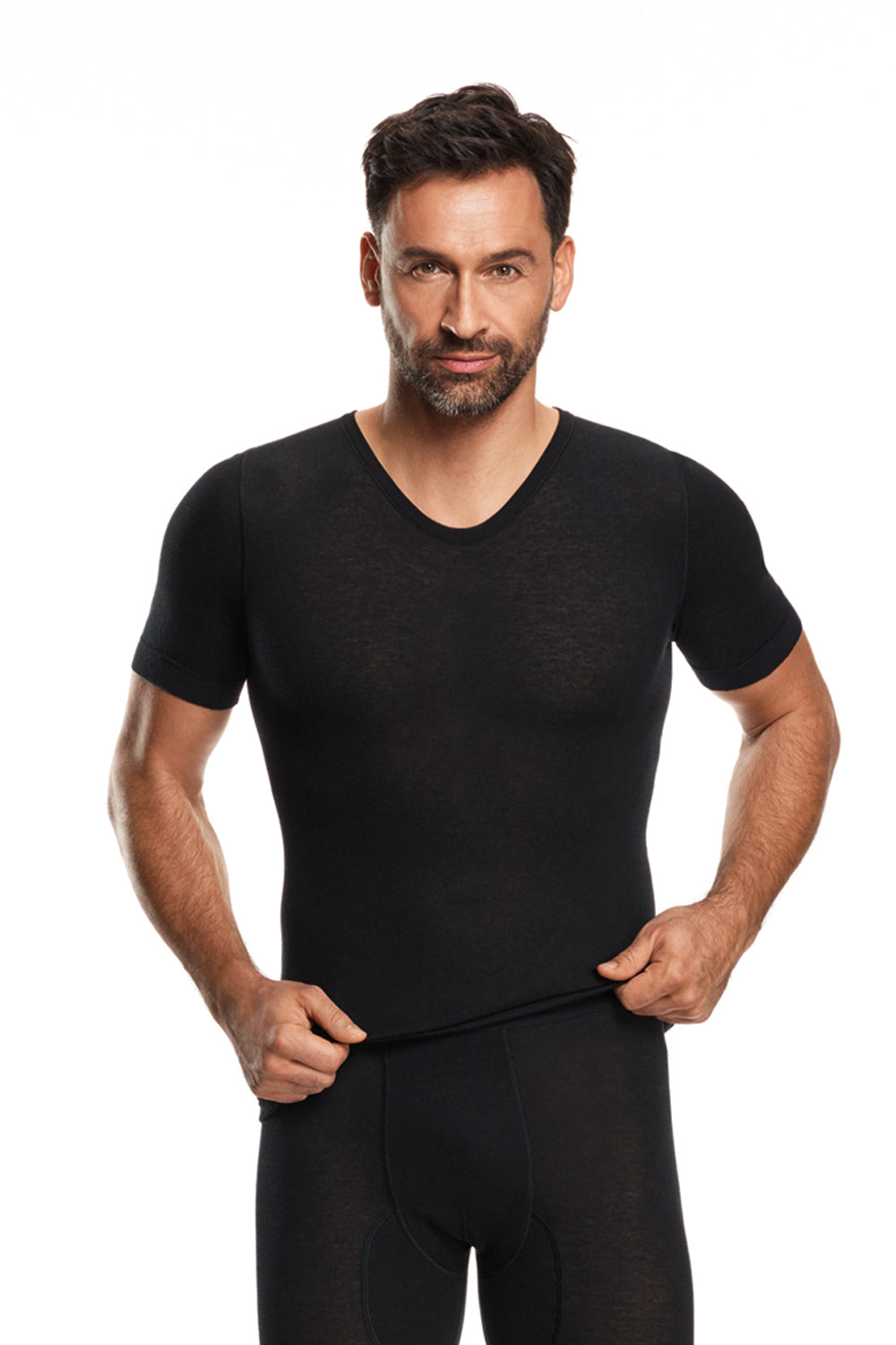 Kaschmir Seide - BUNDLE Basic Herren schwarz