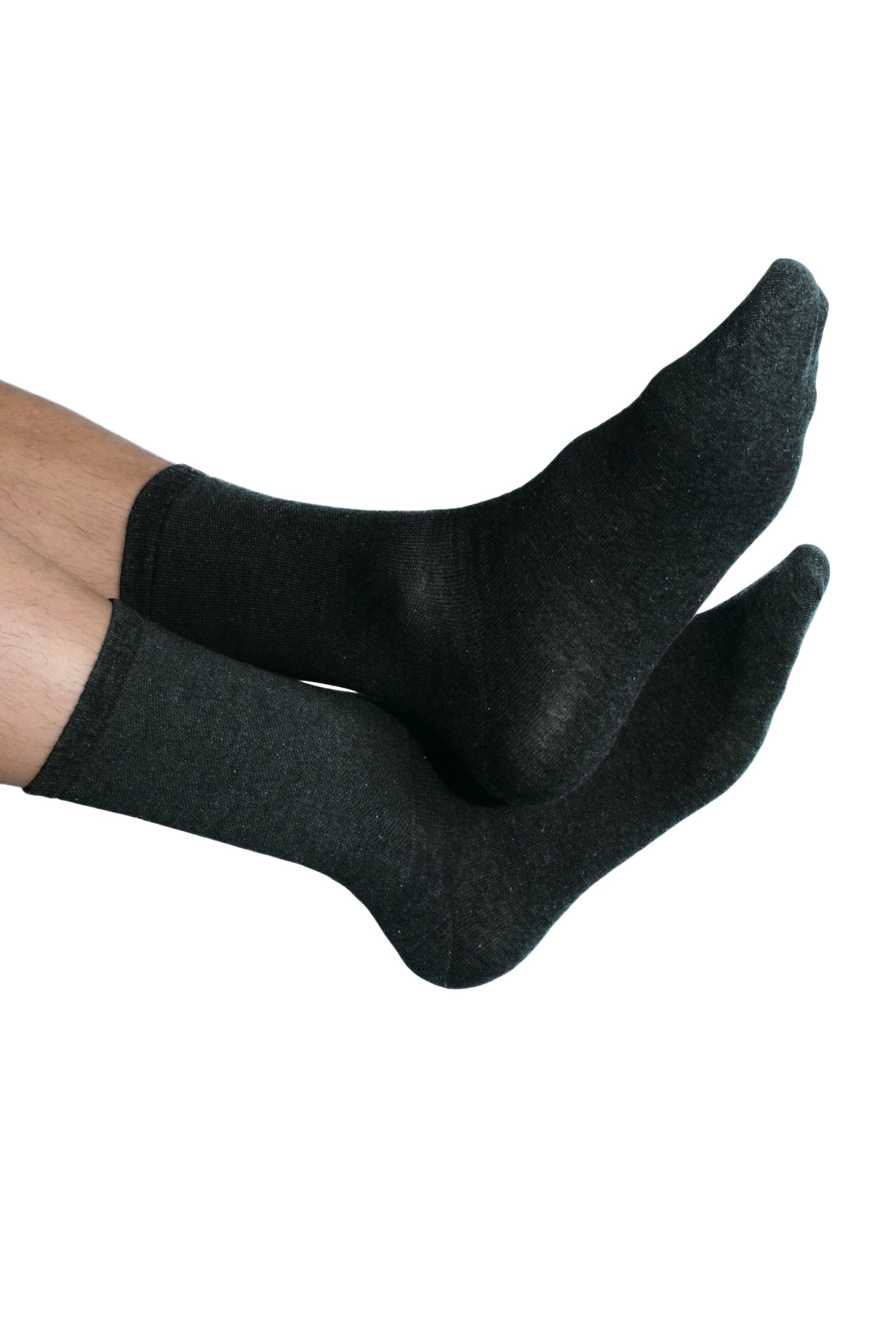 Socken - Angora Socke light an Füßen getragen.