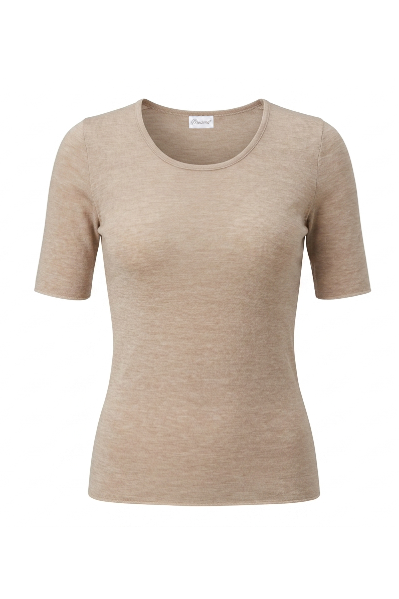 Damen Hemd halbarm - Merino - Tencel