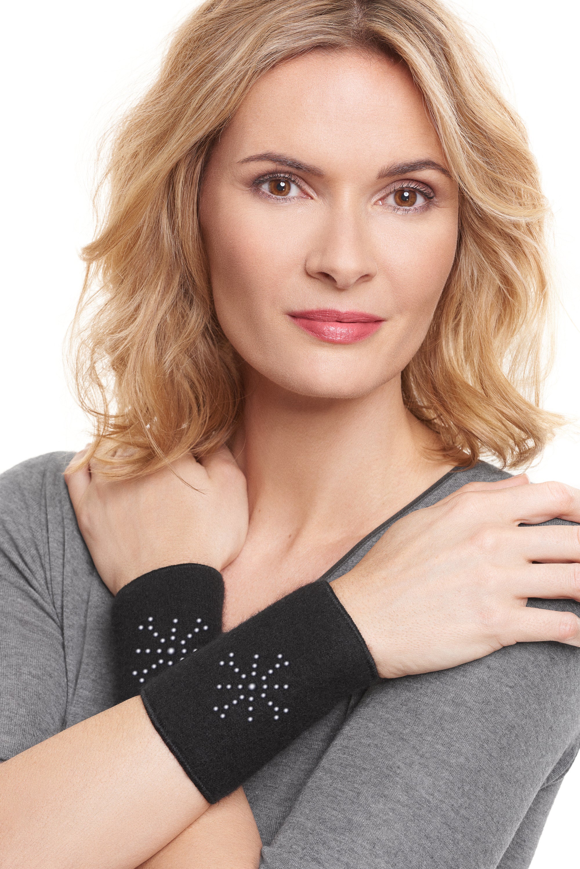 Mitaines à motif strass