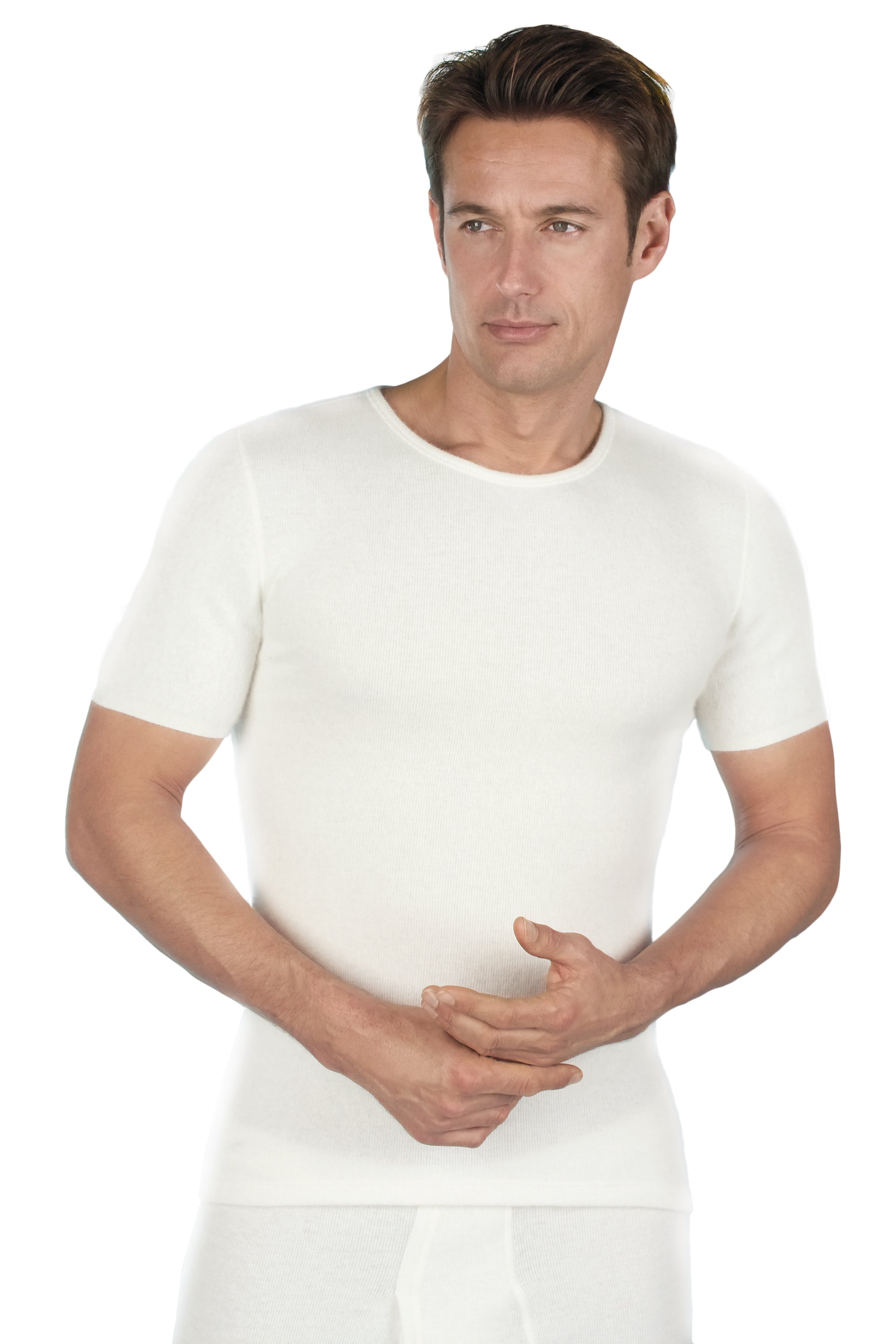 Herren Hemd halbarm - Angora 50, nahtlos, wärmeisolierend.