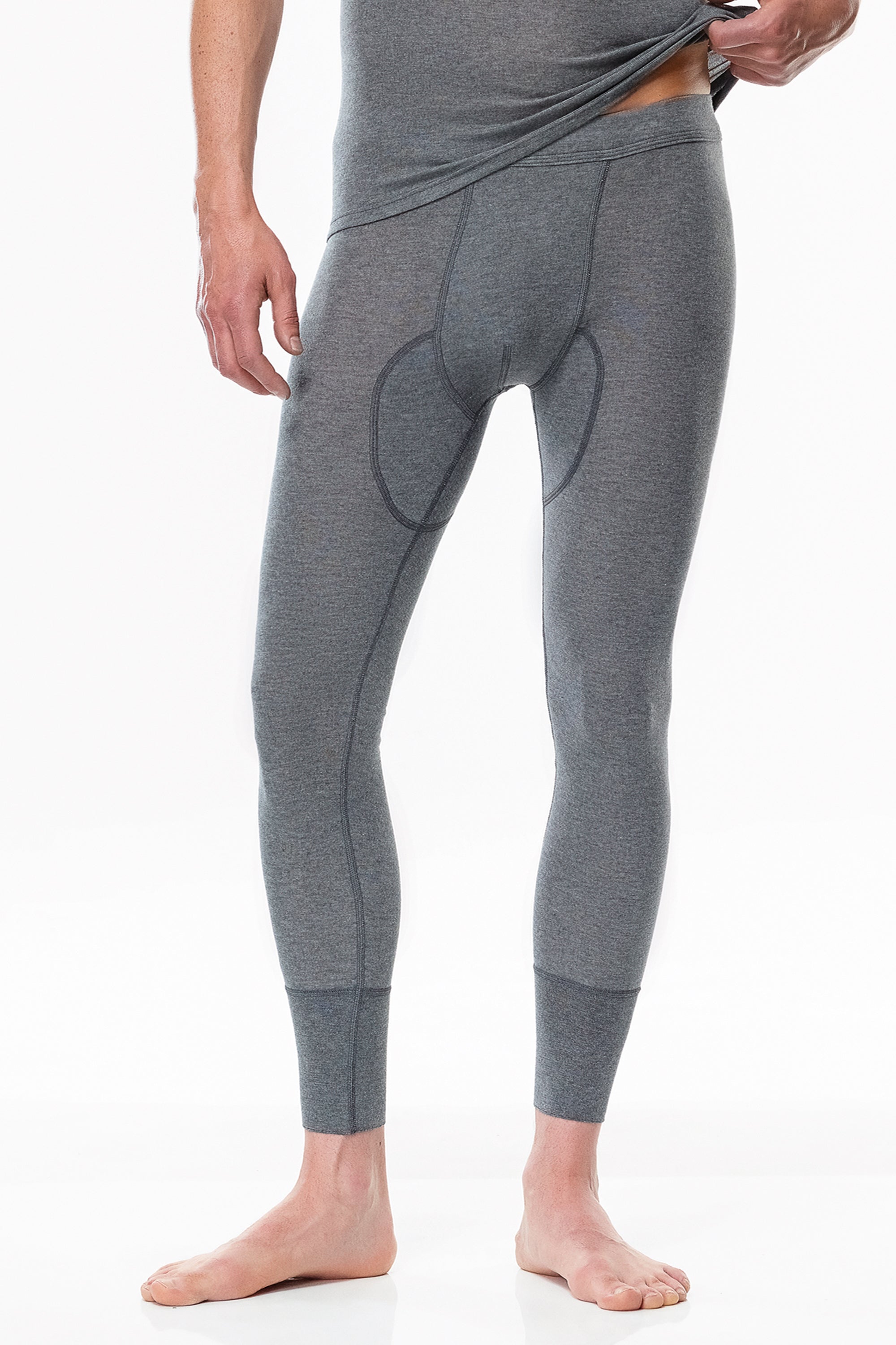 Herren Hose lang mit Eingriff - Kaschmir-Seide, komfortabel und luxuriös.