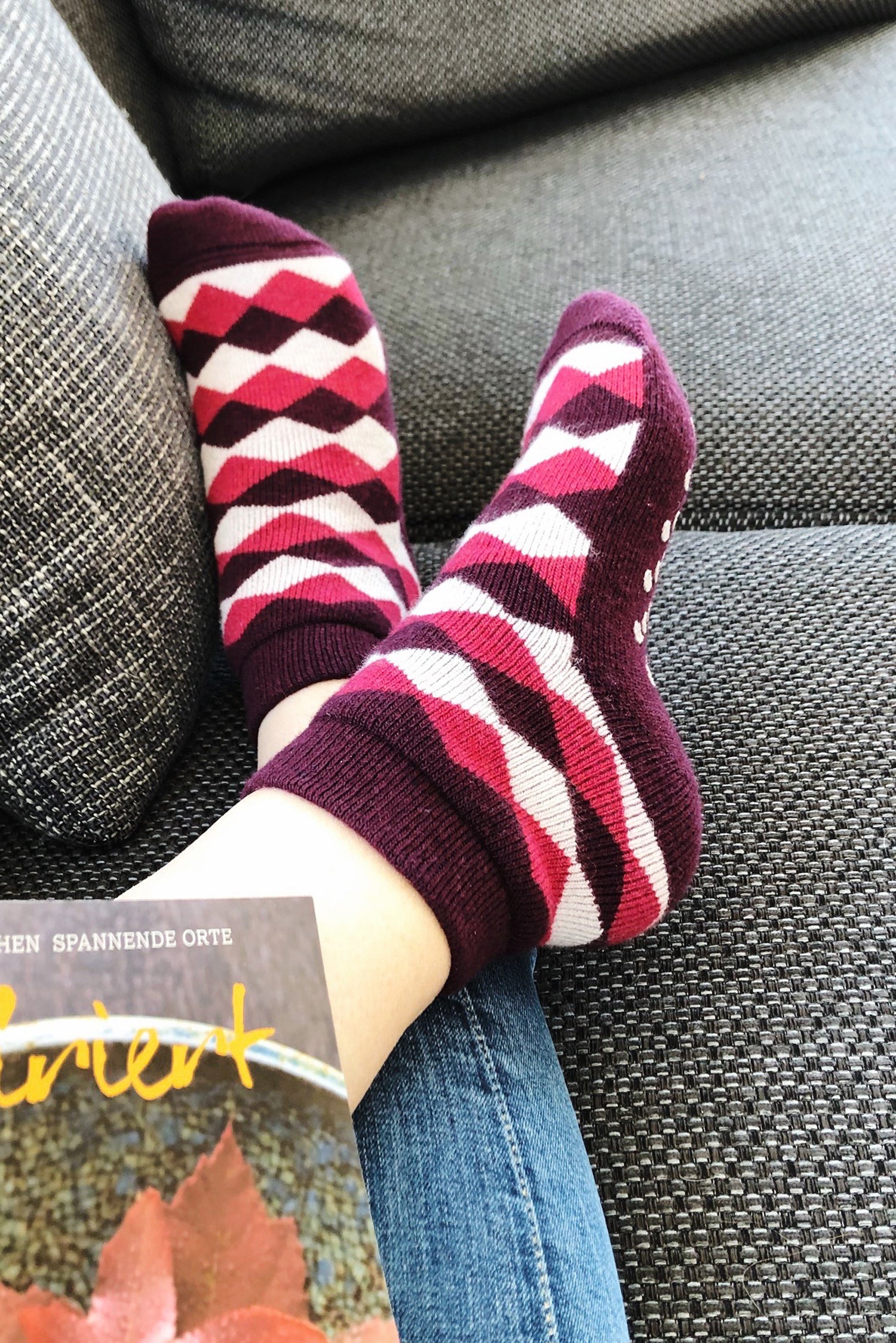 Überziehsocken - Kuschelsocken Kaschmir, luxuriös und rutschfest.