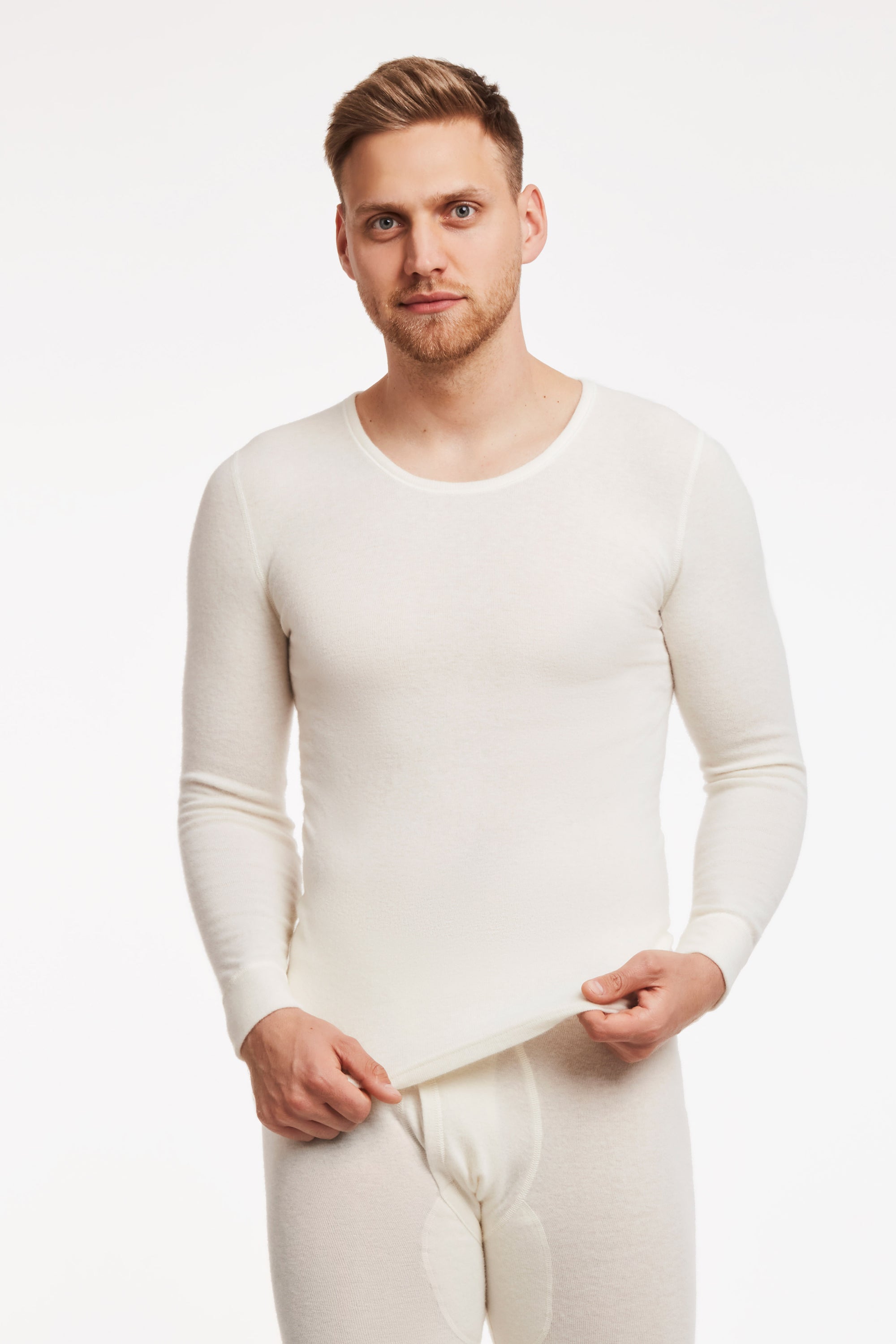 Herren Hemd langarm - Merinowolle 100, funktionale Basisschicht.