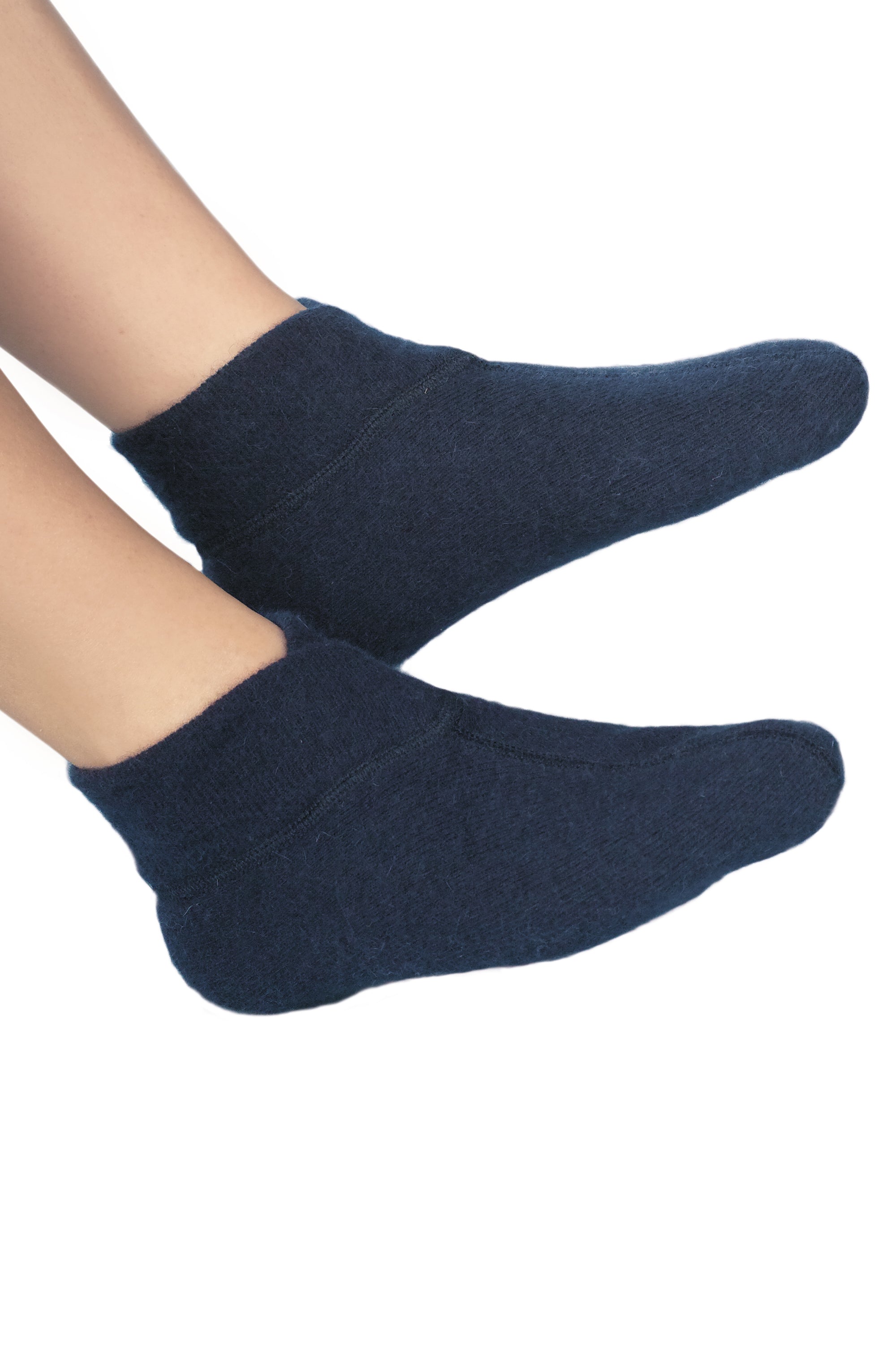 Fußwärmer - Fußwärmer mit extraweitem Bund aus Angora für Wärme.