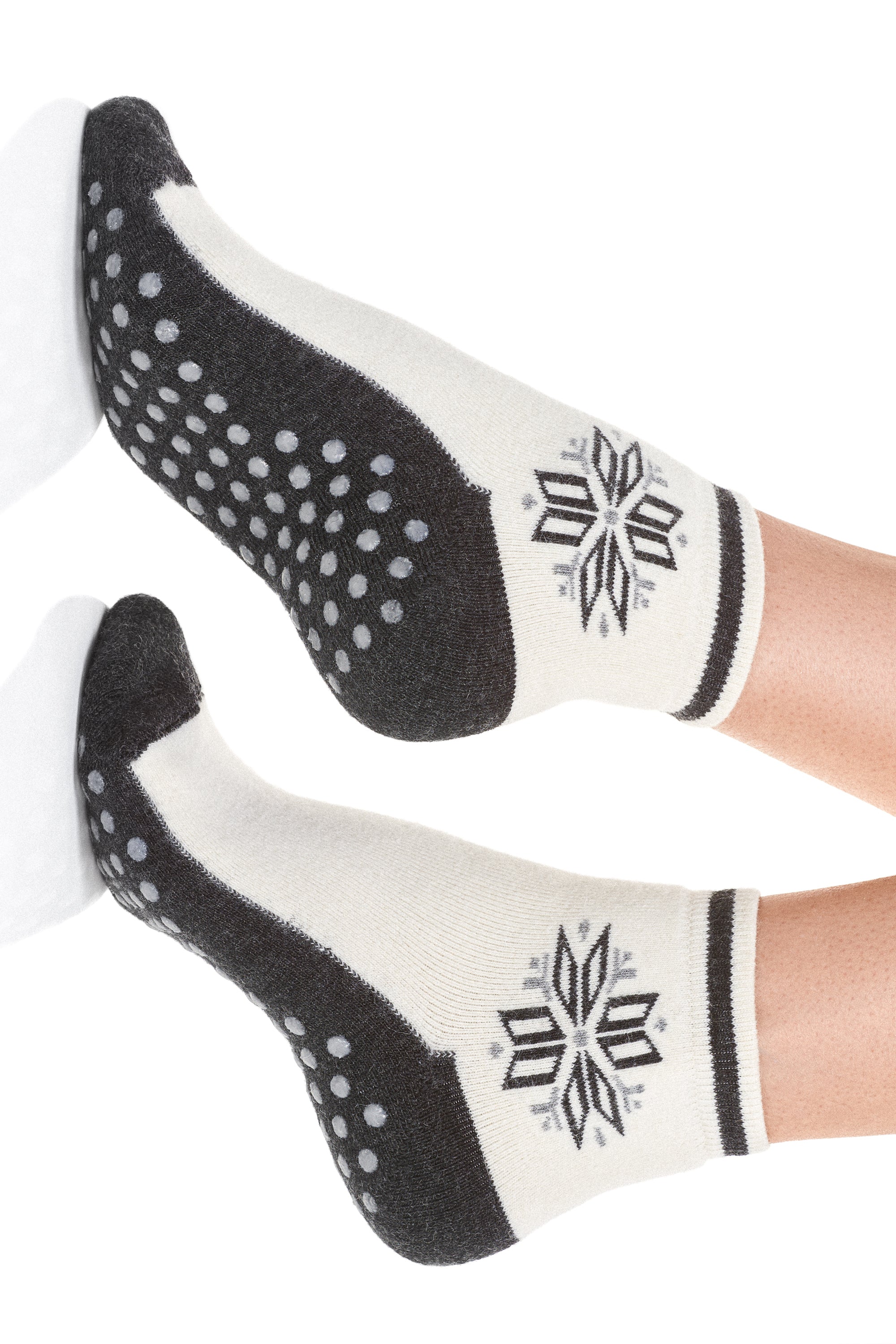 Überziehsocken - Überdinger Schneeflocke aus Angorawolle mit Rutschstopper.